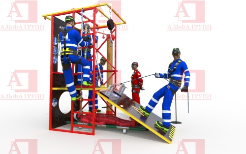 Учебно-тренировочный полигон Альпинист-2-0 (2,9м + бревно)