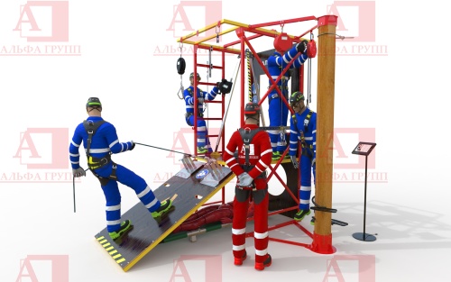 Учебно-тренировочный полигон Альпинист-2-0 (2,9м + бревно)